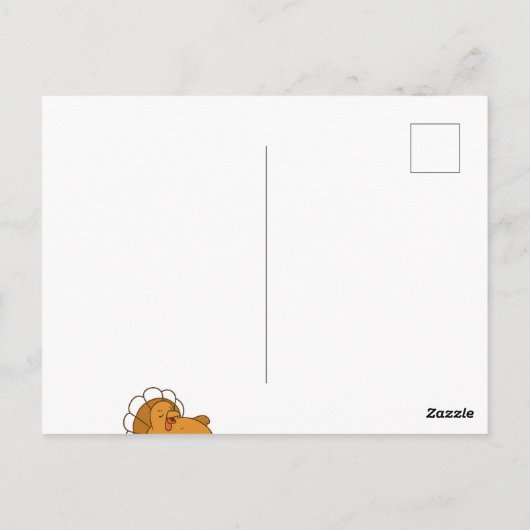 Thanksgiving Turkije gemaakt van groenten Briefkaart (Achterkant)