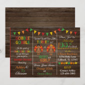 Thanksgiving Turkije Genderonderzoek Kaart (Voorkant / Achterkant)