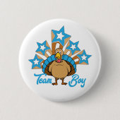 Thanksgiving Turkije Gendervrijheid - Team Boy Ronde Button 5,7 Cm (Voorkant)
