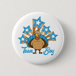 Thanksgiving Turkije Gendervrijheid - Team Boy Ronde Button 5,7 Cm
