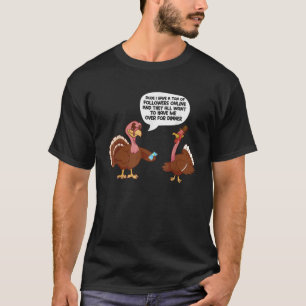 Thanksgiving Turkije Gesprek Grappig Turkije T SH T-shirt