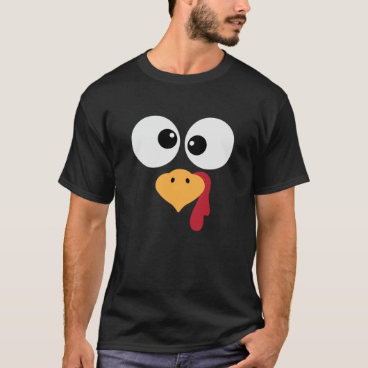 Thanksgiving Turkije Gezicht Kostuum Swea T-shirt (Voorkant)