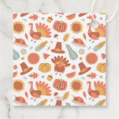 Thanksgiving Turkije Gobble Birthday Dank u Bedankjes Labels (Achterkant)