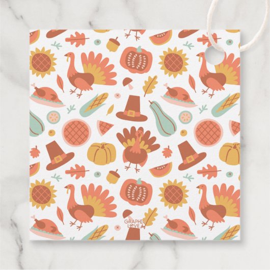 Thanksgiving Turkije Gobble Birthday Dank u Bedankjes Labels (Achterkant)