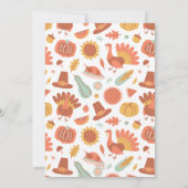 Thanksgiving Turkije Gobble Birthday Party Kaart (Achterkant)