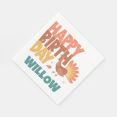 Thanksgiving Turkije Gobble Happy Birthday Servet (Hoek)