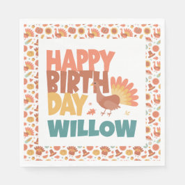 Thanksgiving Turkije Gobble Happy Birthday Servet