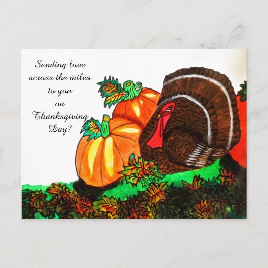 THANKSGIVING TURKIJE GOBBLER BRIEFKAART (Voorkant)