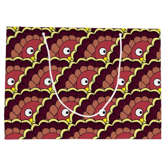 Thanksgiving Turkije Grote Gift Bag Groot Cadeauzakje (Achterkant)