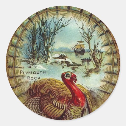  Thanksgiving Turkije Grote Sticker (Voorkant)
