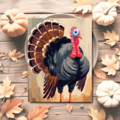 Thanksgiving Turkije | Happy Thanksgiving geschild Feestdagenkaart