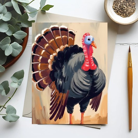 Thanksgiving Turkije | Happy Thanksgiving geschild Feestdagenkaart