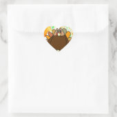 Thanksgiving Turkije Hart Sticker (Tas)