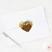 Thanksgiving Turkije Hart Sticker (Envelop)