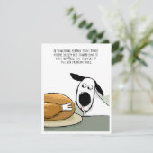 Thanksgiving Turkije heeft hulp van Family Dog Feestdagenkaart (Staand voorkant)