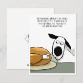 Thanksgiving Turkije heeft hulp van Family Dog Feestdagenkaart (Voorkant / Achterkant)