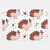 Thanksgiving Turkije Herfst herfst leest patroon Inpakpapier Vel (Voorkant 3)