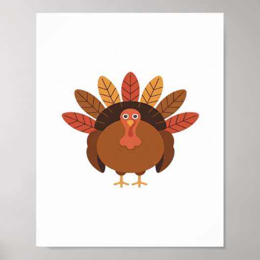 Thanksgiving Turkije – Herfstvakantie Classic Clas Poster (Voorkant)