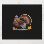 Thanksgiving Turkije – Herfstvakantie Classic Clas Sparkling Wijnetiket (Enkel label)