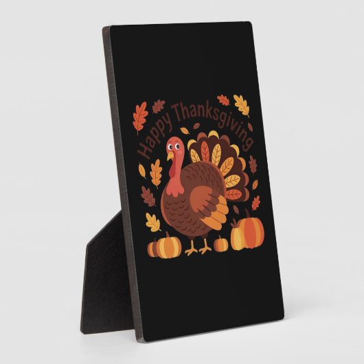 Thanksgiving Turkije – Herfstvakantie Classic Over Fotoplaat (Zijkant)