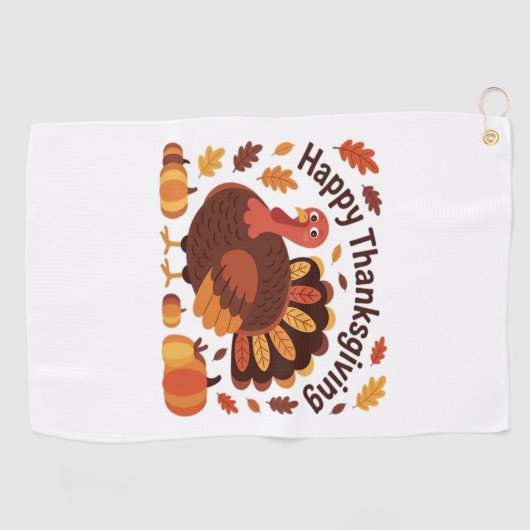 Thanksgiving Turkije – Herfstvakantie Classic Over Golfhanddoek (Horizontaal)