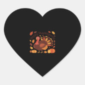 Thanksgiving Turkije – Herfstvakantie Classic Over Hart Sticker (Voorkant)