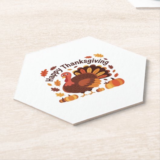 Thanksgiving Turkije – Herfstvakantie Classic Over Kartonnen Onderzetters (Schuin)