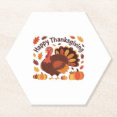 Thanksgiving Turkije – Herfstvakantie Classic Over Kartonnen Onderzetters (Voorkant)