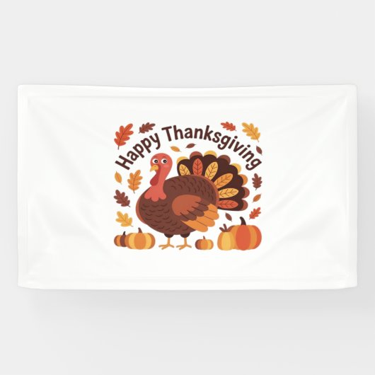 Thanksgiving Turkije – Herfstvakantie Classic Over Spandoek (Horizontaal)