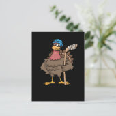 Thanksgiving Turkije Ice Hockey Gift Turkije Briefkaart (Staand voorkant)