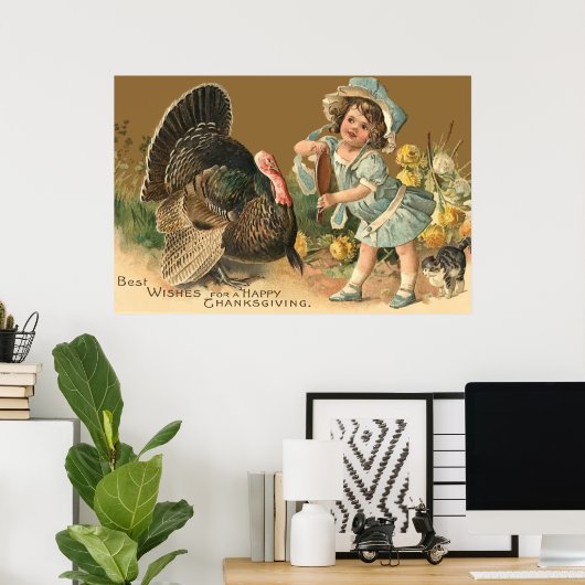  Thanksgiving Turkije II Poster (Thuiskantoor)
