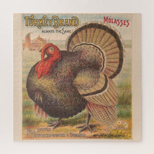  Thanksgiving Turkije Illustratie (1891) Legpuzzel (Verticaal)
