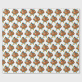 Thanksgiving Turkije inpakpapier (Vlak)