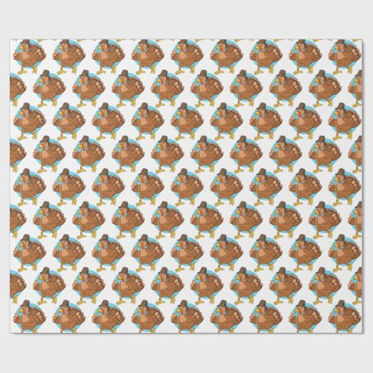 Thanksgiving Turkije inpakpapier (Vlak)