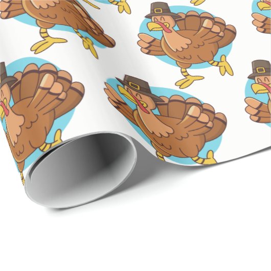 Thanksgiving Turkije inpakpapier (Rol Hoek)