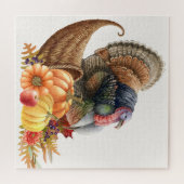 Thanksgiving Turkije Jigzaag Puzzle Legpuzzel (Horizontaal)