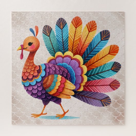 Thanksgiving Turkije Jigzaag Puzzle Legpuzzel (Verticaal)