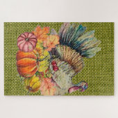 Thanksgiving Turkije Jigzaag Puzzle Legpuzzel (Horizontaal)