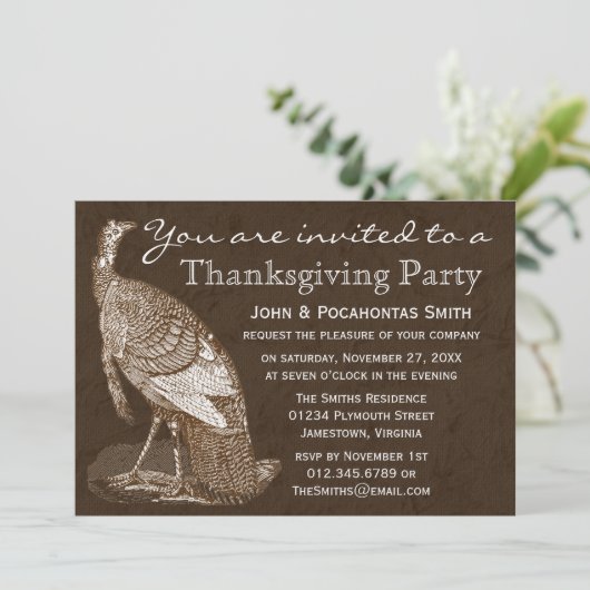 Thanksgiving Turkije Kaart (Staand voorkant)