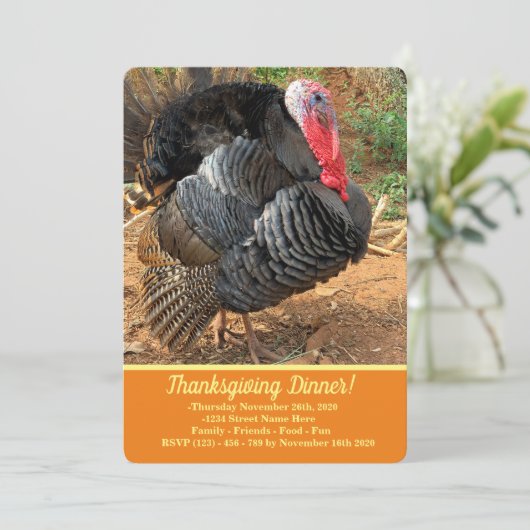 Thanksgiving Turkije Kaart (Staand voorkant)