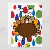 Thanksgiving Turkije Kaart (Voorkant / Achterkant)