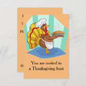 Thanksgiving Turkije Kaart (Voorkant / Achterkant)