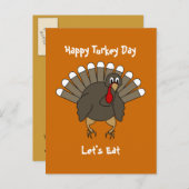 Thanksgiving Turkije-kaart Uitnodiging Briefkaart (Voorkant / Achterkant)