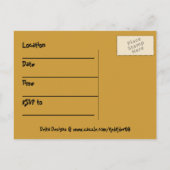 Thanksgiving Turkije-kaart Uitnodiging Briefkaart (Achterkant)