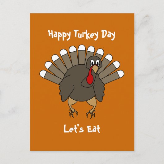 Thanksgiving Turkije-kaart Uitnodiging Briefkaart (Voorkant)