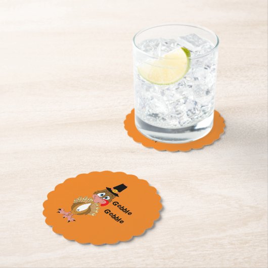 Thanksgiving Turkije Kartonnen Onderzetters (Insitu)