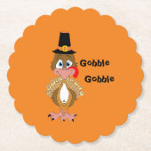 Thanksgiving Turkije Kartonnen Onderzetters (Voorkant)