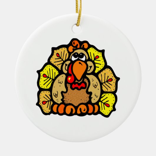 Thanksgiving Turkije Keramisch Ornament (Voorkant)