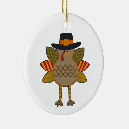 Thanksgiving Turkije Keramisch Ornament (Rechts)