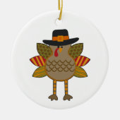Thanksgiving Turkije Keramisch Ornament (Voorkant)